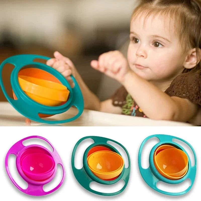 Baby Feeding Bowl Gyro Bowl 360 Degree Rotation