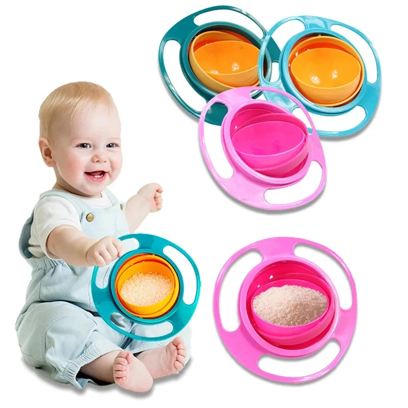 Baby Feeding Bowl Gyro Bowl 360 Degree Rotation